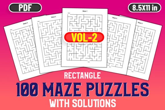 100 Maze Puzzles KDP Interior Volume 2: A Versatile Tool for Puzzle Enthusiasts and Content Creators