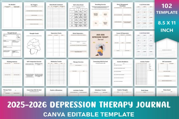 2025-2026 Depression Therapy Journal: A Strategic Tool for Mindful Growth and Self-Discovery