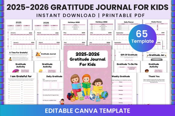 2025-2026 Gratitude Journal for Kids