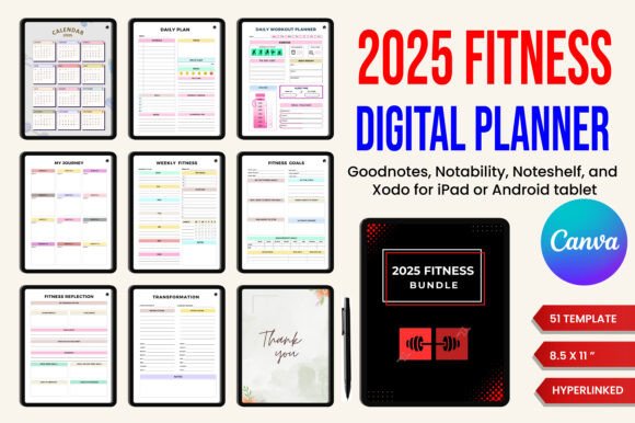 2025 Digital Fitness Planner Bundle: A Strategic Tool for Goal-Driven Living