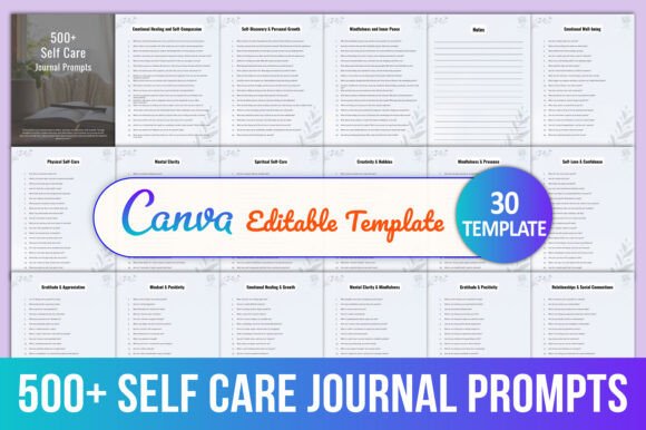 500 Self Care Journal Prompts: A Powerful Tool for Personal Growth