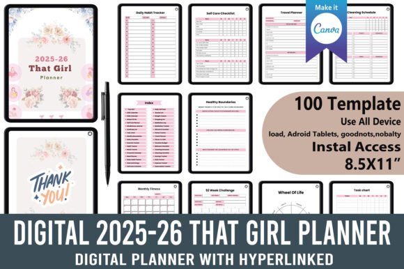 Digital 2025-26 That Girl Planner