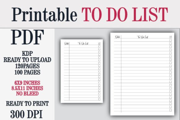 Essential Guide to the To Do List Lined Notebook KDP Interior