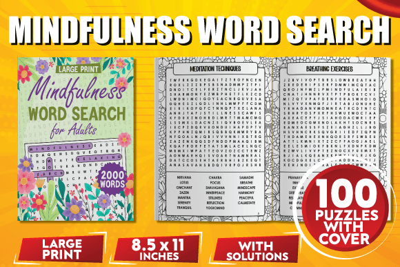 Mindfulness Word Search for Adults