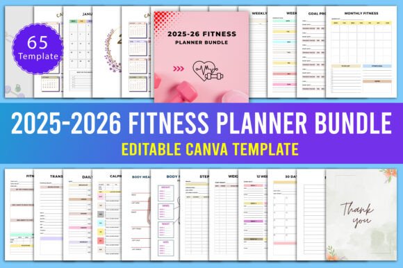 The Ultimate 2025-2026 Fitness Planner Bundle: Stay Organized and Achieve Your Goals