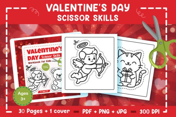 Valentine Scissor Skills Cut Color